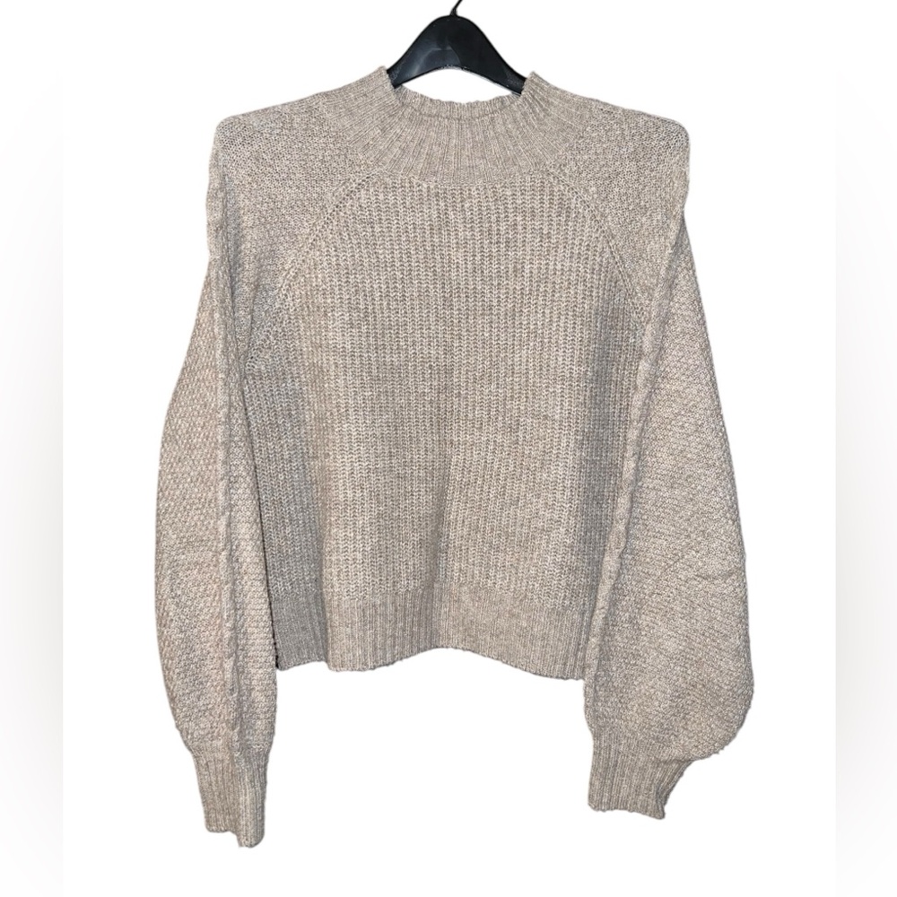 Pink Rose Tan Long Sleeve Sweater Medium
